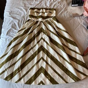 Moulinette Soeur Ivory and Olive Dress (with pockets)